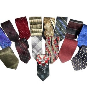 Men's 15 Premium Neckties. EUC-